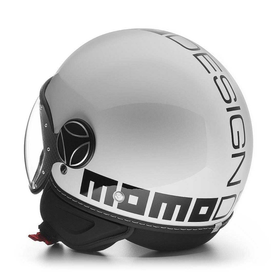 Caschi MOMODESIGN Fgtr Evo | Casco Demi Jet Fgtr Evo Bianco Quarzo