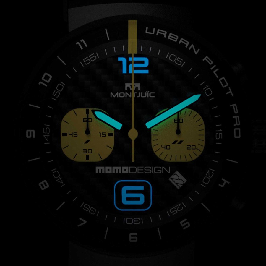 Collab MOMODESIGN | Momodesign X Montjuic Orologio Urban Pilot Pro Chrono Black Pvd